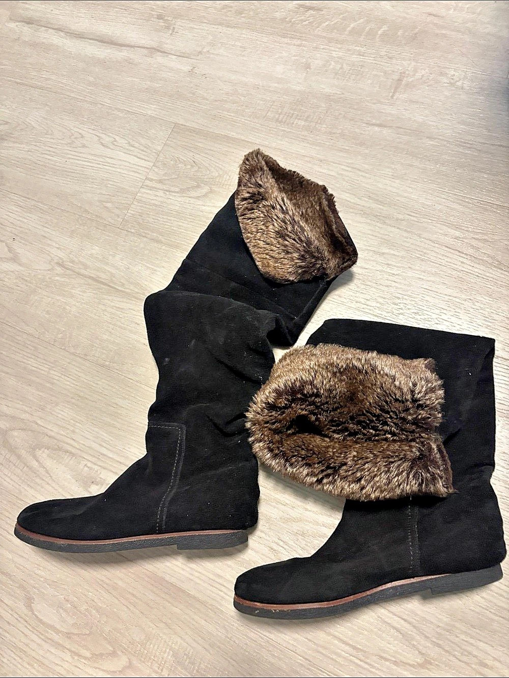 Sam Edelman Winter Boots in Black & Brown
